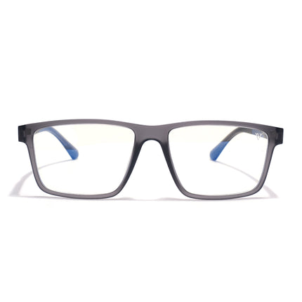 Voyage Grey Rectangle Eyeglasses for Men & Women (CL003FMG8626)