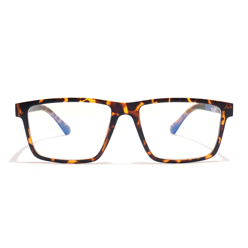 Voyage Demi Brown Rectangle Eyeglasses for Men & Women (CL003FMG8627)