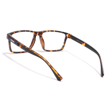 Voyage Demi Brown Rectangle Eyeglasses for Men & Women (CL003FMG8627)