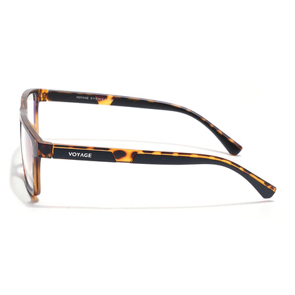 Voyage Demi Brown Rectangle Eyeglasses for Men & Women (CL003FMG8627)