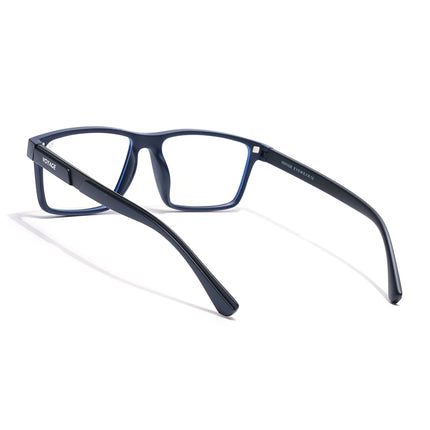Voyage Blue Rectangle Eyeglasses for Men & Women (CL003FMG8628)
