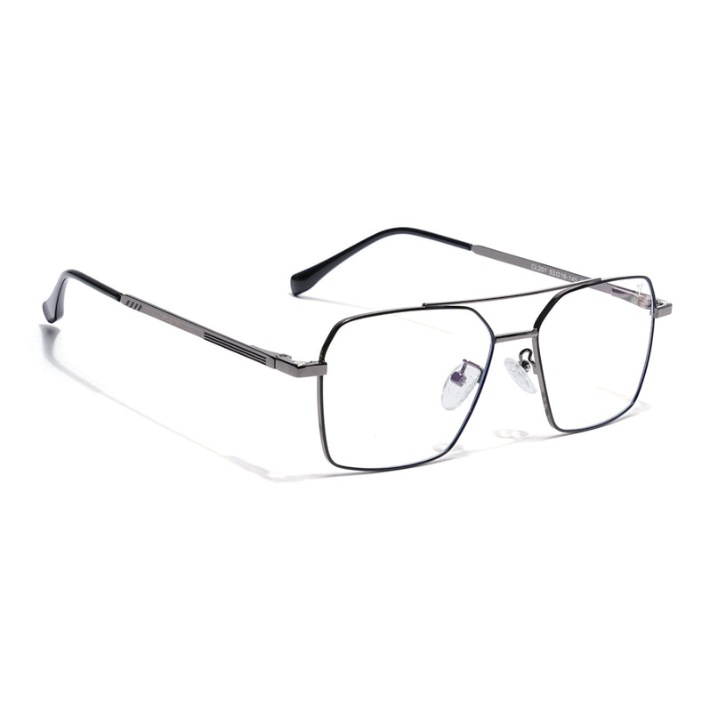 Voyage Grey Wayfarer Eyeglasses for Men & Women (CL201FMG8603)