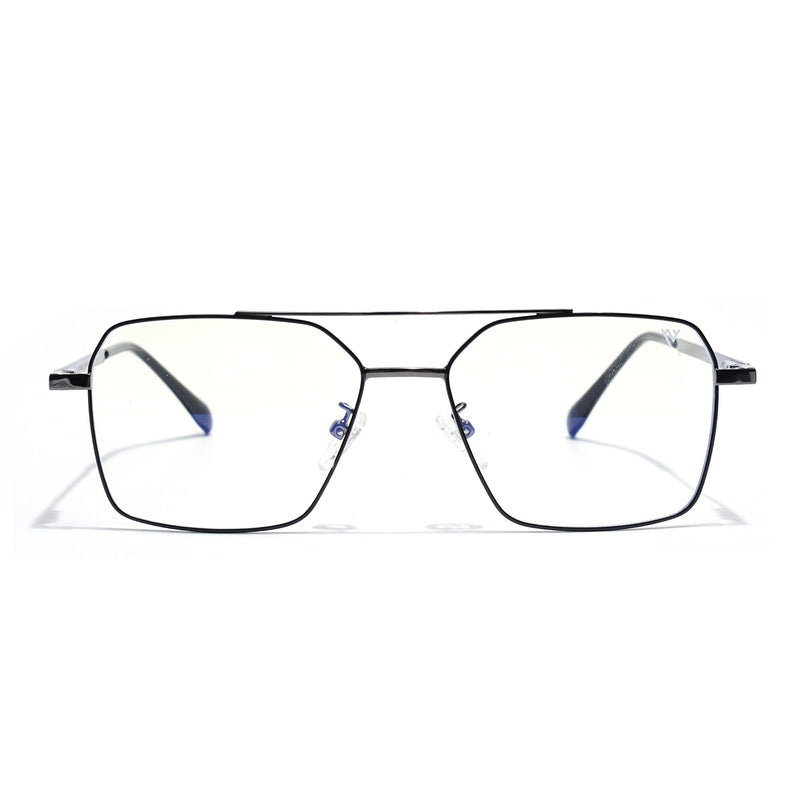 Voyage Grey Wayfarer Eyeglasses for Men & Women (CL201FMG8603)