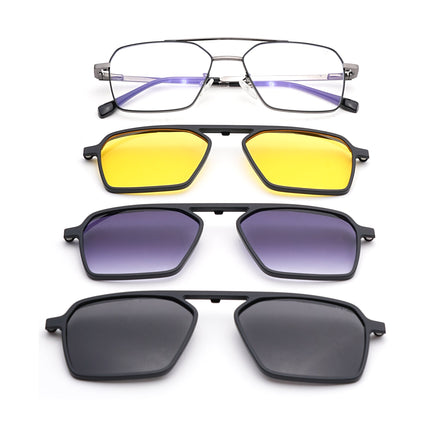 Voyage Grey Wayfarer Eyeglasses for Men & Women (CL201FMG8603)