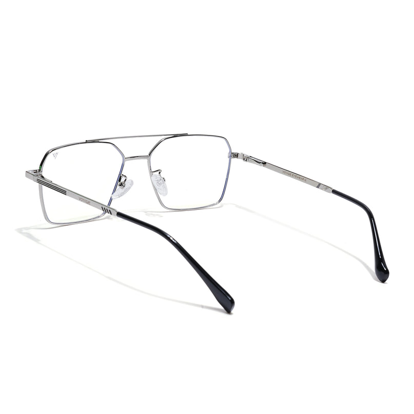 Voyage Silver Wayfarer Eyeglasses for Men & Women (CL201FMG8604)