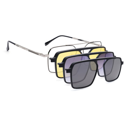Voyage Silver Wayfarer Eyeglasses for Men & Women (CL201FMG8604)