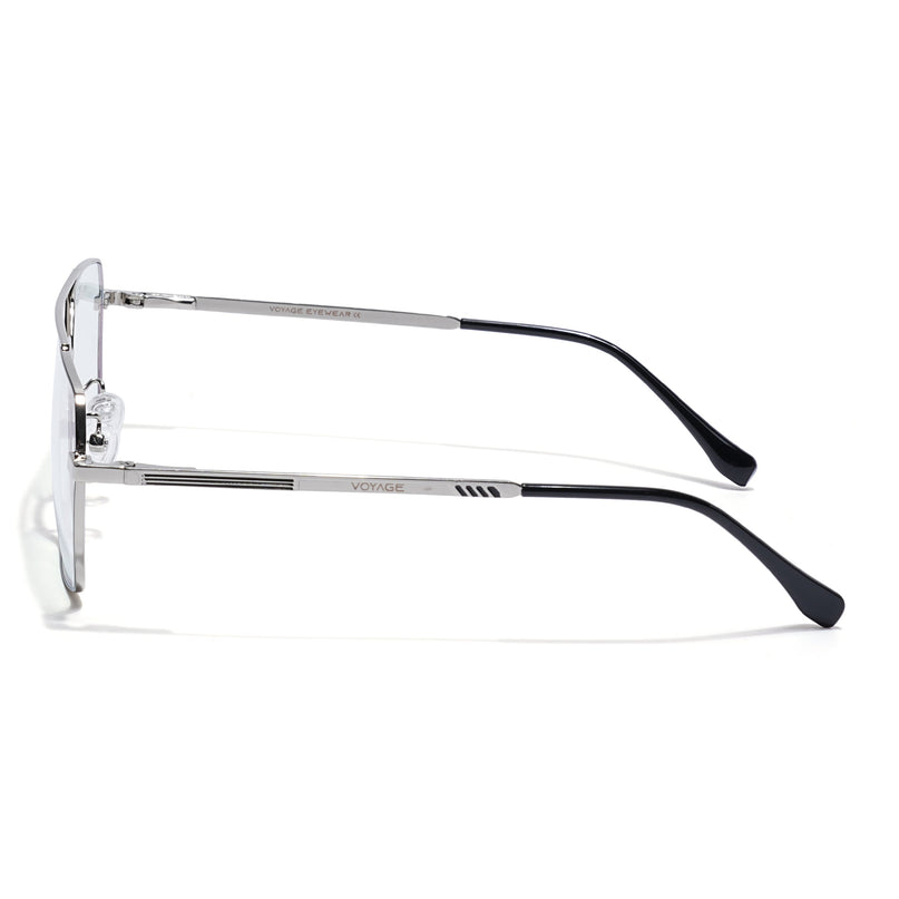 Voyage Silver Wayfarer Eyeglasses for Men & Women (CL201FMG8604)