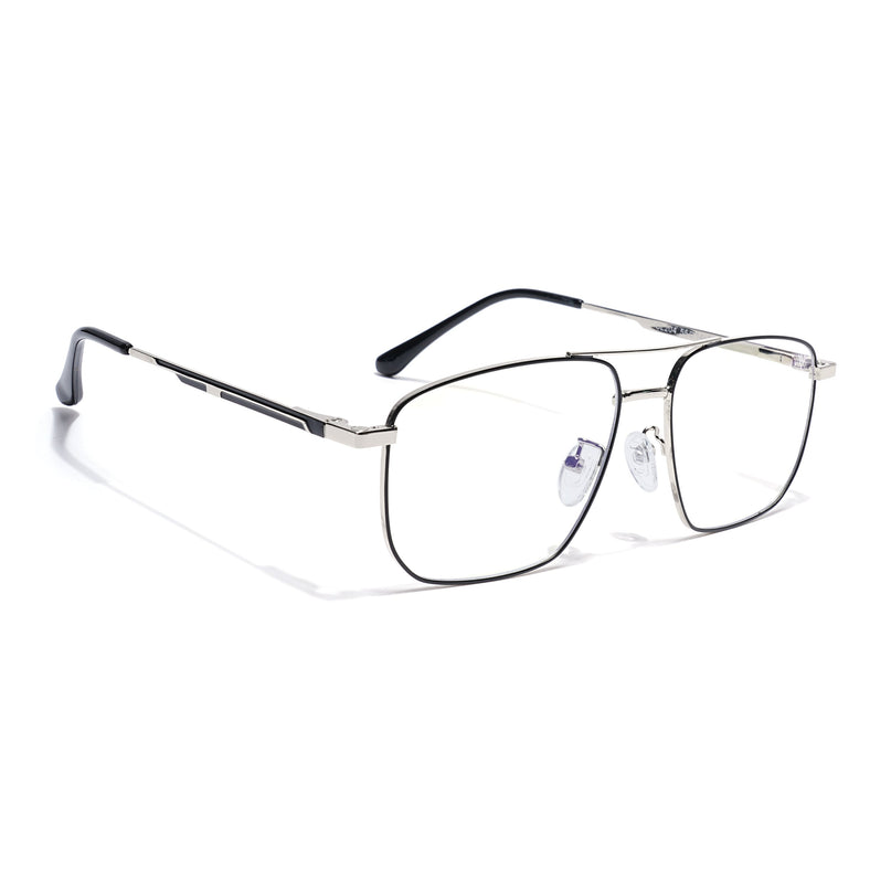 Voyage Silver Wayfarer Eyeglasses for Men & Women (CL204FMG8600)