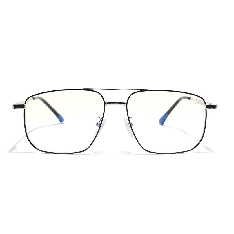 Voyage Silver Wayfarer Eyeglasses for Men & Women (CL204FMG8600)
