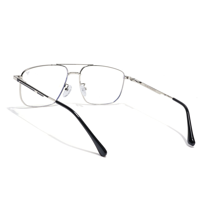 Voyage Silver Wayfarer Eyeglasses for Men & Women (CL204FMG8600)