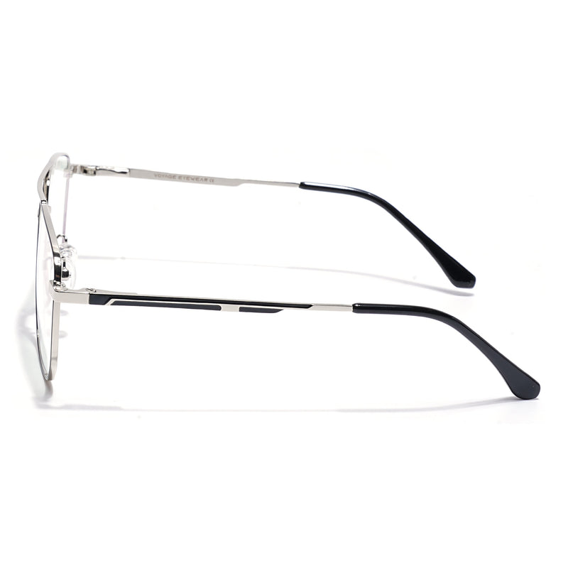 Voyage Silver Wayfarer Eyeglasses for Men & Women (CL204FMG8600)