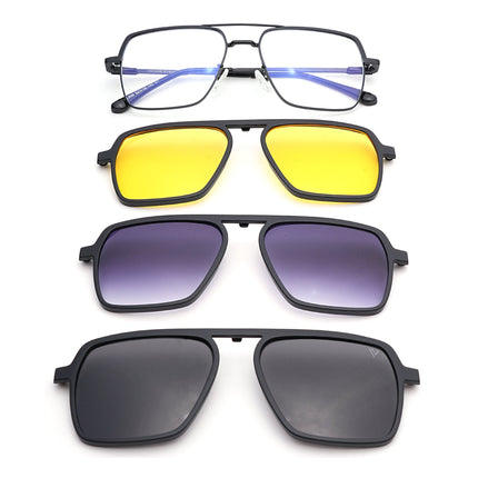 Voyage Black Wayfarer Eyeglasses for Men & Women (CL209FMG8590)