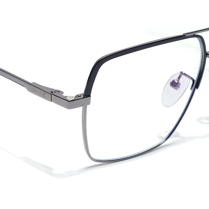 Voyage Grey Wayfarer Eyeglasses for Men & Women (CL209FMG8591)
