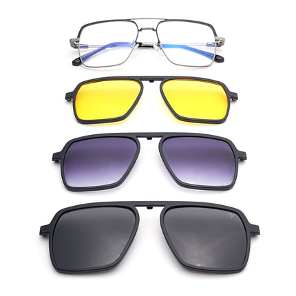 Voyage Grey Wayfarer Eyeglasses for Men & Women (CL209FMG8591)