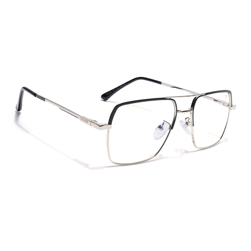 Voyage Silver Wayfarer Eyeglasses for Men & Women (CL209FMG8592)