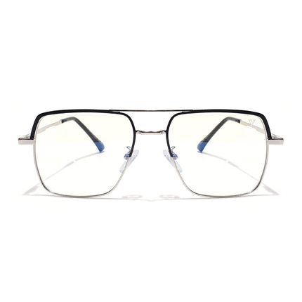Voyage Silver Wayfarer Eyeglasses for Men & Women (CL209FMG8592)
