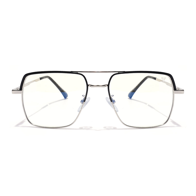 Voyage Silver Wayfarer Eyeglasses for Men & Women (CL209FMG8592)