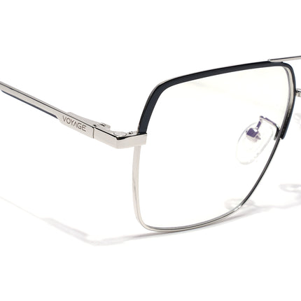 Voyage Silver Wayfarer Eyeglasses for Men & Women (CL209FMG8592)