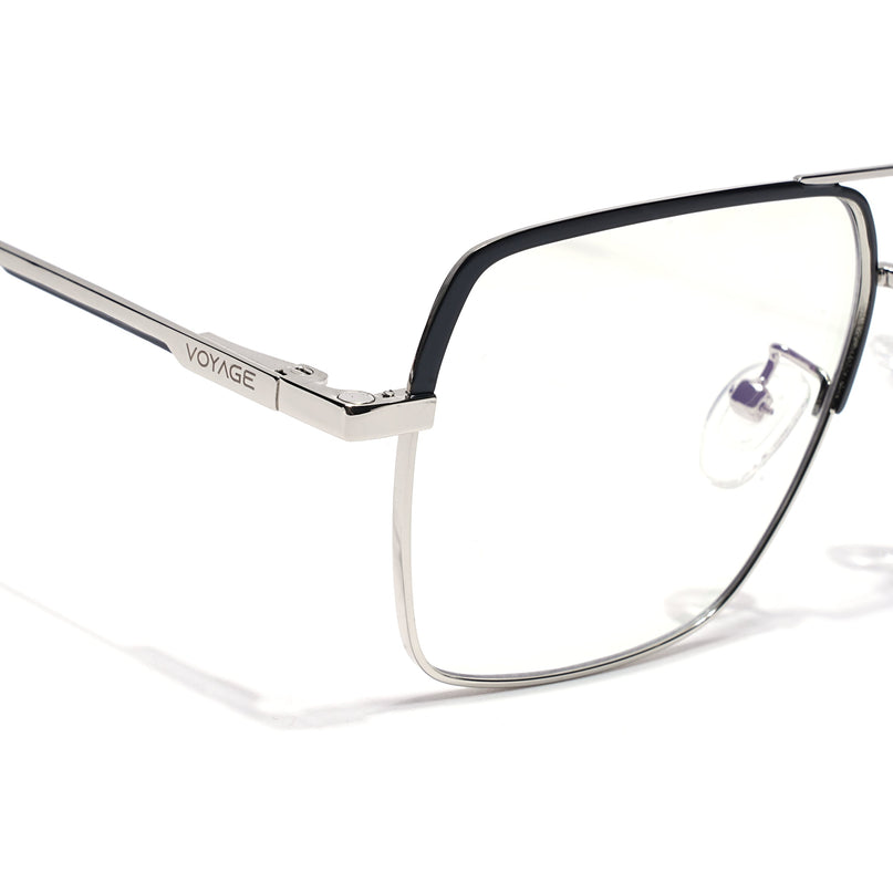 Voyage Silver Wayfarer Eyeglasses for Men & Women (CL209FMG8592)