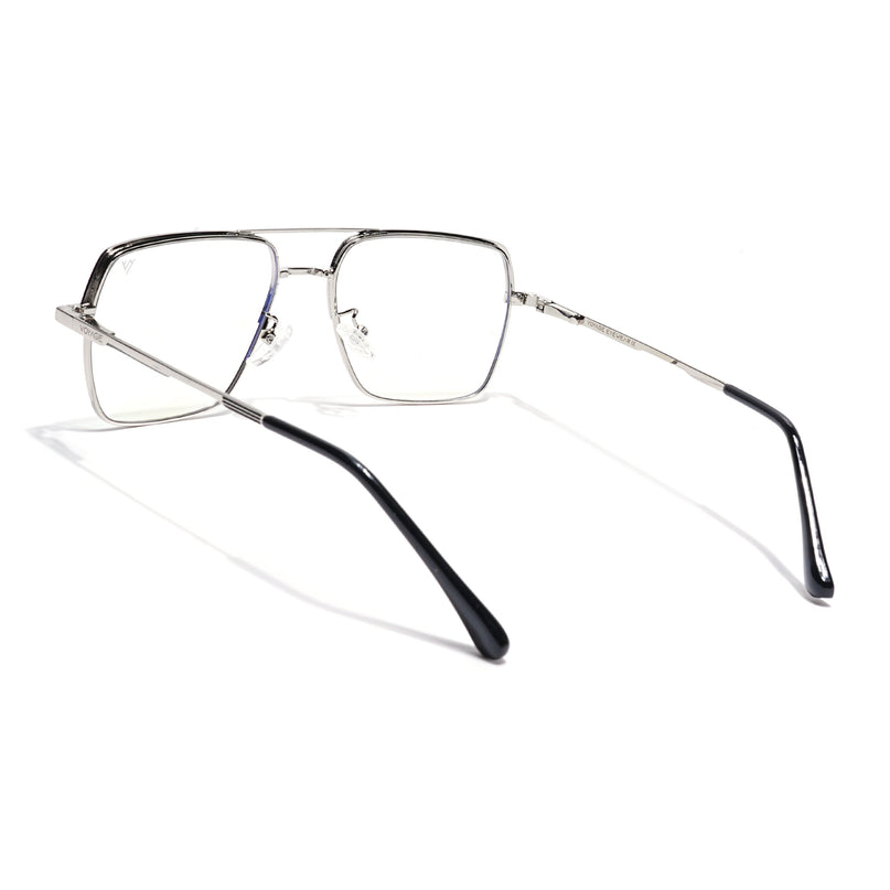 Voyage Silver Wayfarer Eyeglasses for Men & Women (CL209FMG8592)