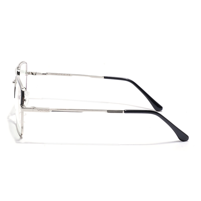 Voyage Silver Wayfarer Eyeglasses for Men & Women (CL209FMG8592)