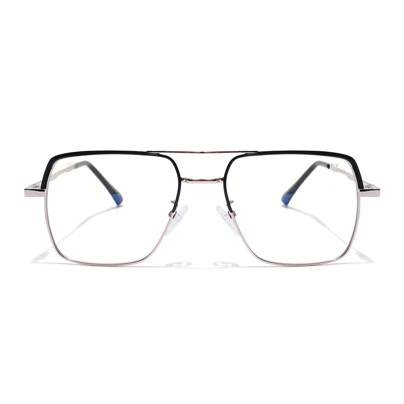 Voyage Golden Wayfarer Eyeglasses for Men & Women (CL209FMG8593)