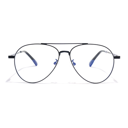Voyage Black Aviator Eyeglasses for Men & Women (CL210FMG8594)