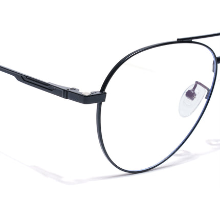 Voyage Black Aviator Eyeglasses for Men & Women (CL210FMG8594)
