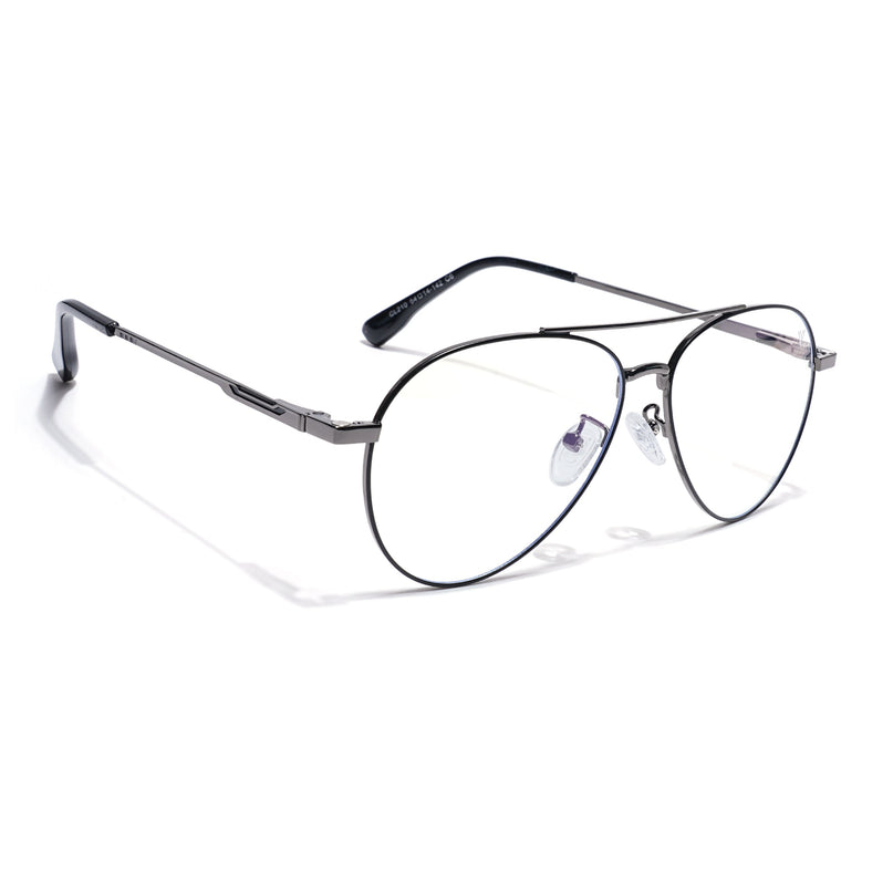 Voyage Grey Aviator Eyeglasses for Men & Women (CL210FMG8595)