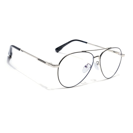 Voyage Silver Aviator Eyeglasses for Men & Women (CL210FMG8596)