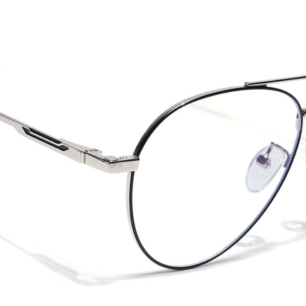 Voyage Silver Aviator Eyeglasses for Men & Women (CL210FMG8596)