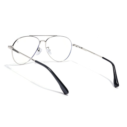 Voyage Silver Aviator Eyeglasses for Men & Women (CL210FMG8596)
