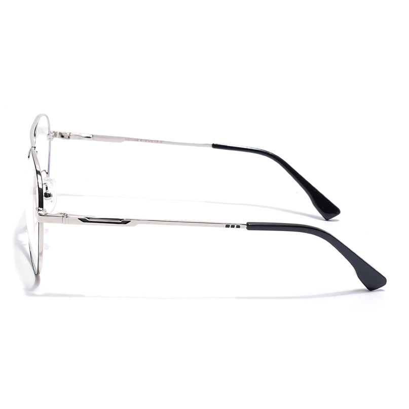 Voyage Silver Aviator Eyeglasses for Men & Women (CL210FMG8596)