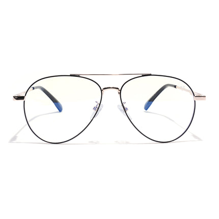 Voyage Golden Aviator Eyeglasses for Men & Women (CL210FMG8597)