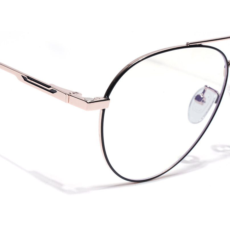 Voyage Golden Aviator Eyeglasses for Men & Women (CL210FMG8597)