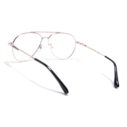 Voyage Golden Aviator Eyeglasses for Men & Women (CL210FMG8597)