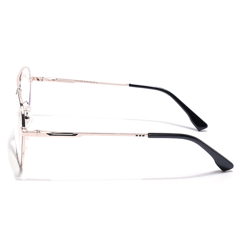 Voyage Golden Aviator Eyeglasses for Men & Women (CL210FMG8597)