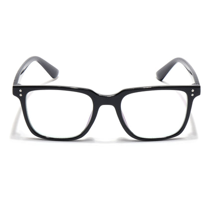 Eyejack Canment Shine Black Square Eyeglasses for Men & Women (CM1005FCL1756-C1)