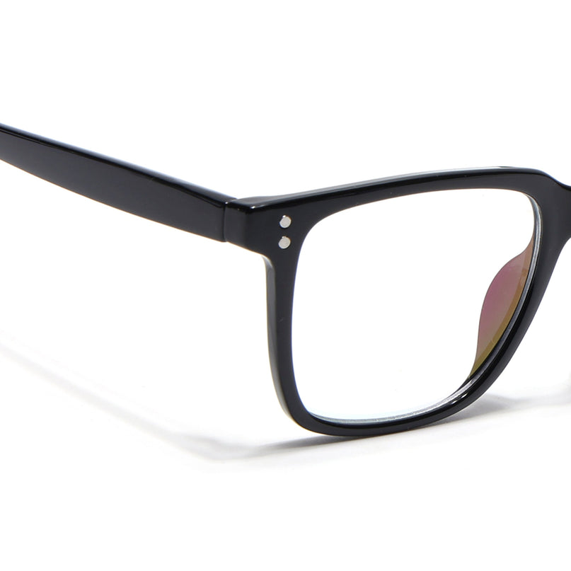 Eyejack Canment Shine Black Square Eyeglasses for Men & Women (CM1005FCL1756-C1)