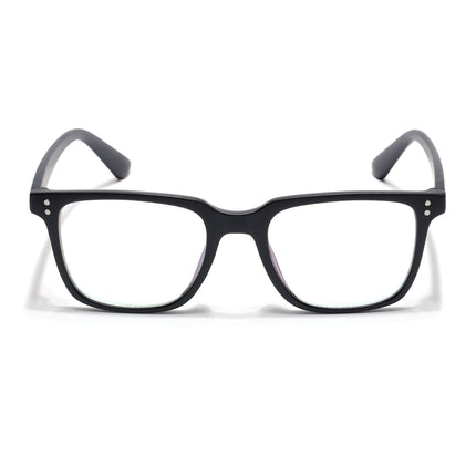 Eyejack Canment Matt Black Square Eyeglasses for Men & Women (CM1005FCL1757-C2)