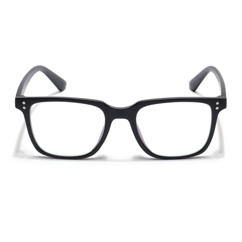 Eyejack Canment Matt Black Square Eyeglasses for Men & Women (CM1005FCL1757-C2)