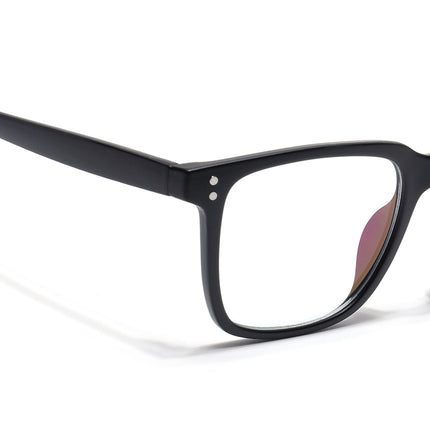 Eyejack Canment Matt Black Square Eyeglasses for Men & Women (CM1005FCL1757-C2)
