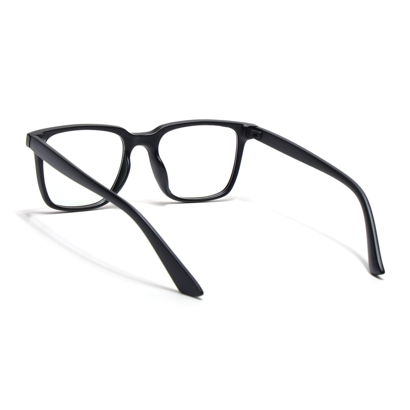 Eyejack Canment Matt Black Square Eyeglasses for Men & Women (CM1005FCL1757-C2)