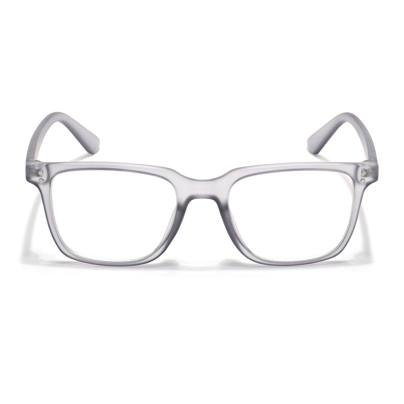 Eyejack Canment Grey Square Eyeglasses for Men & Women (CM1005FCL1758-C3)