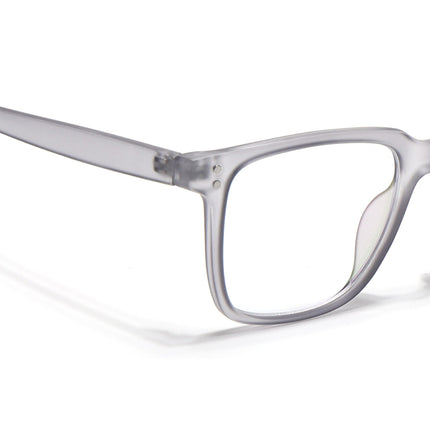 Eyejack Canment Grey Square Eyeglasses for Men & Women (CM1005FCL1758-C3)