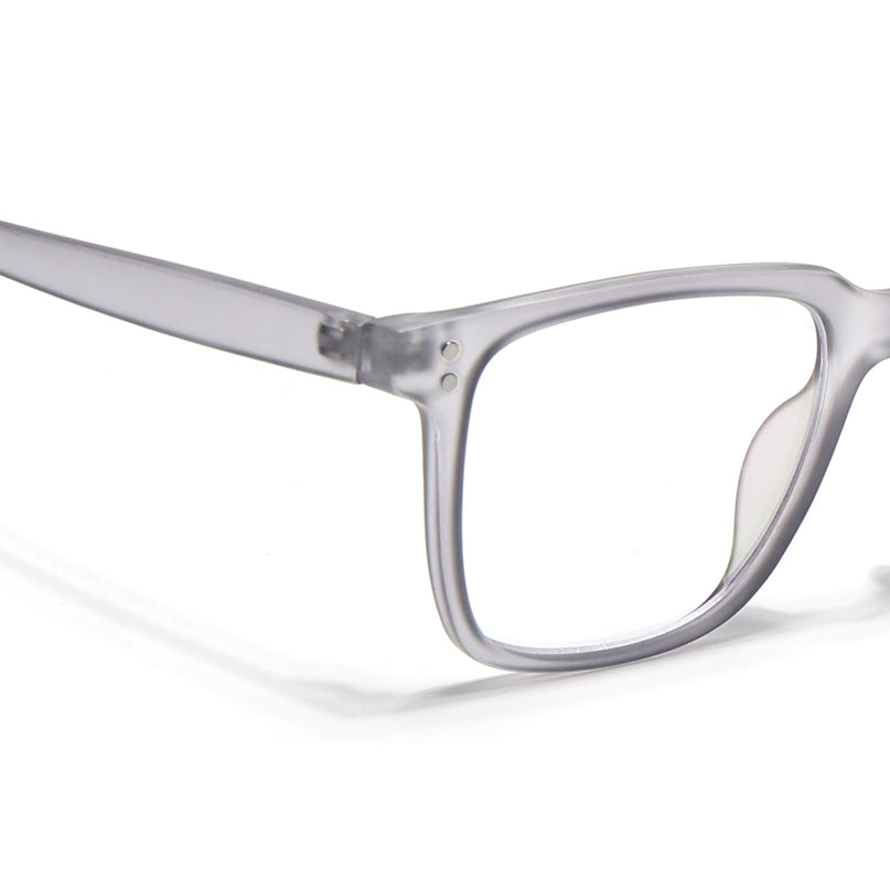 Eyejack Canment Grey Square Eyeglasses for Men & Women (CM1005FCL1758-C3)