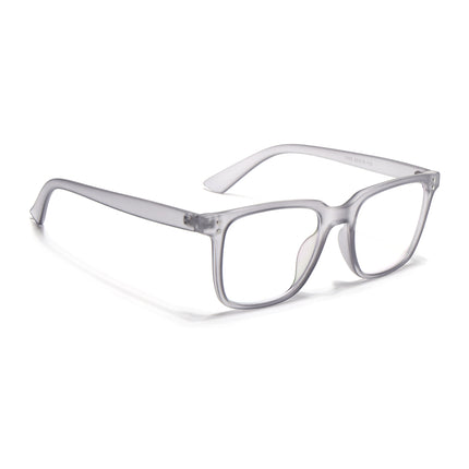 Eyejack Canment Grey Square Eyeglasses for Men & Women (CM1005FCL1758-C3)