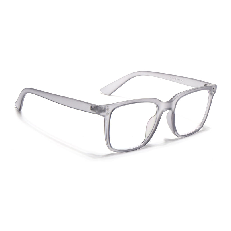 Eyejack Canment Grey Square Eyeglasses for Men & Women (CM1005FCL1758-C3)