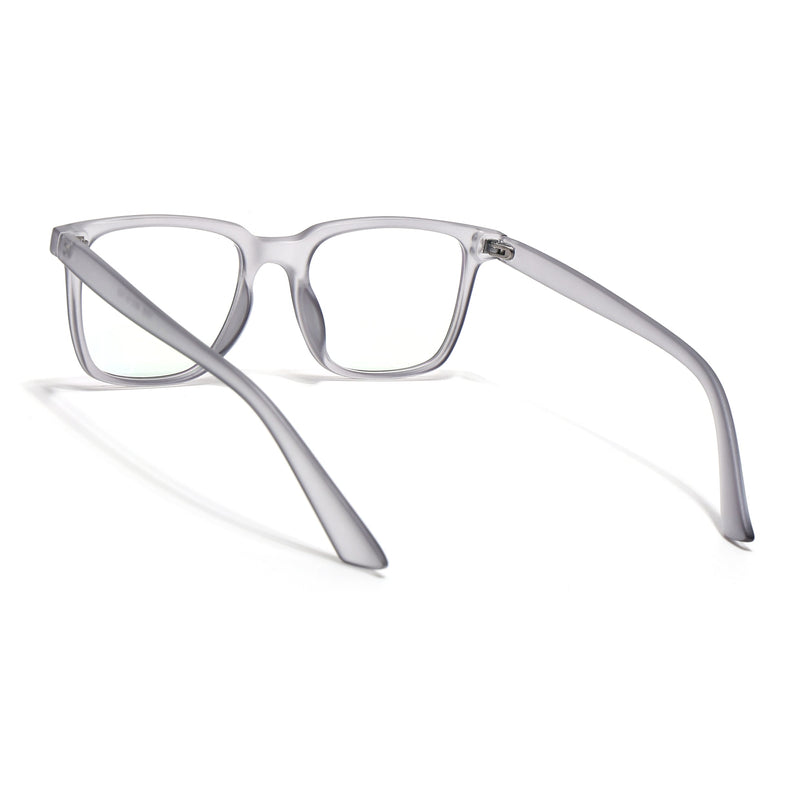 Eyejack Canment Grey Square Eyeglasses for Men & Women (CM1005FCL1758-C3)