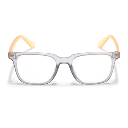 Eyejack Canment Grey Square Eyeglasses for Men & Women (CM1005FCL1759-C4)